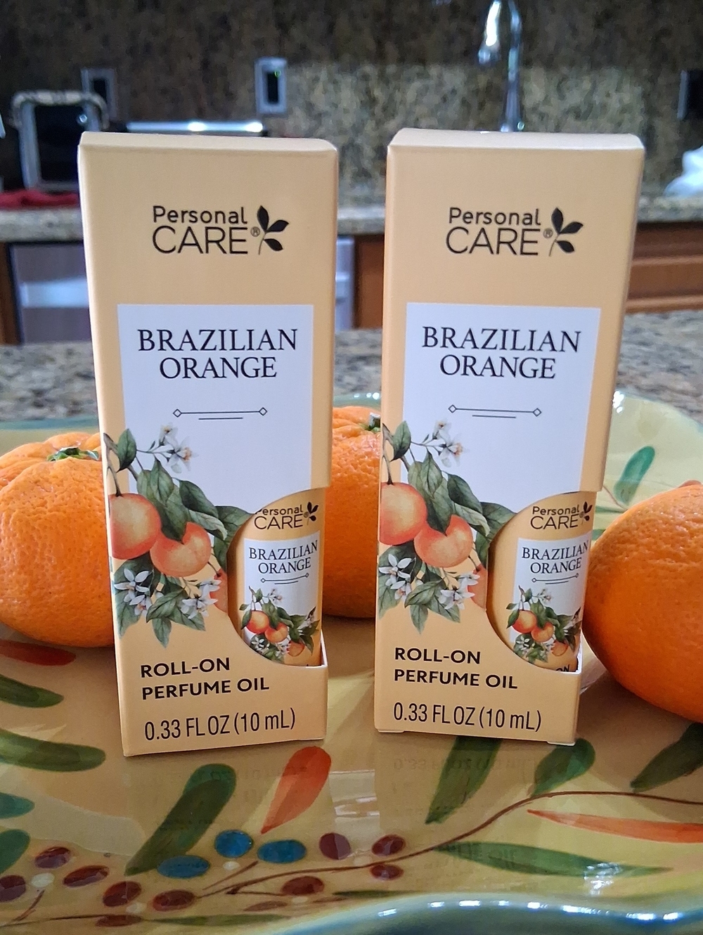 2 Personal Care Brazilian Orange Roll-On Perfume Oil. Delicous Tropical Scent.
